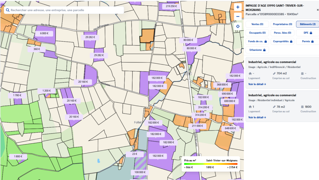 illustration recherche d'un bien sur pappers immobilier
