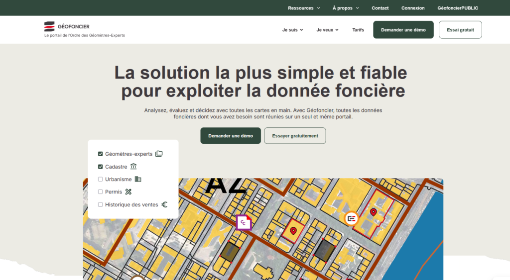 illustration page d'accueil site geofoncier.fr
