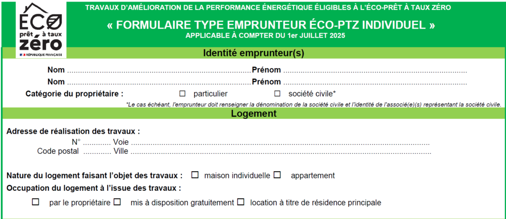 illustration formulaire emprunteur eco-PTZ
