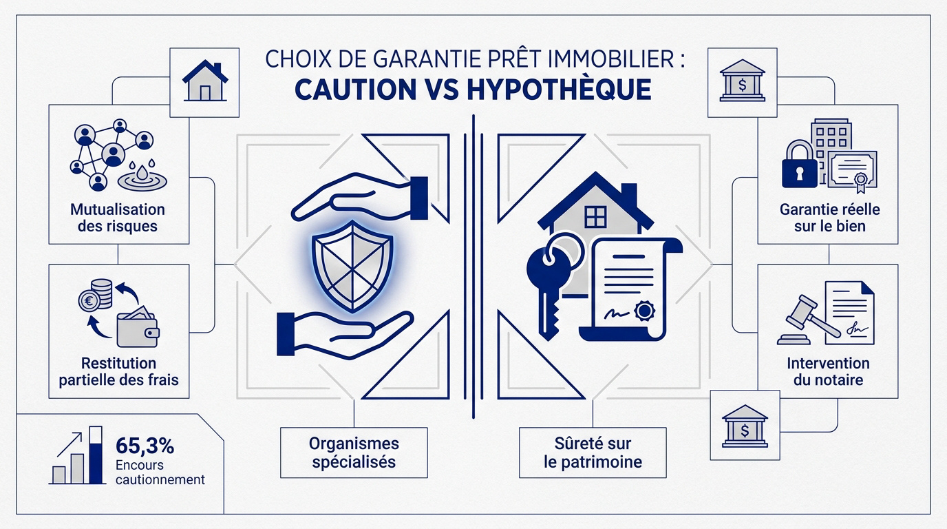 Comparaison entre le cautionnement mutuel et l'hypothèque pour un crédit immobilier